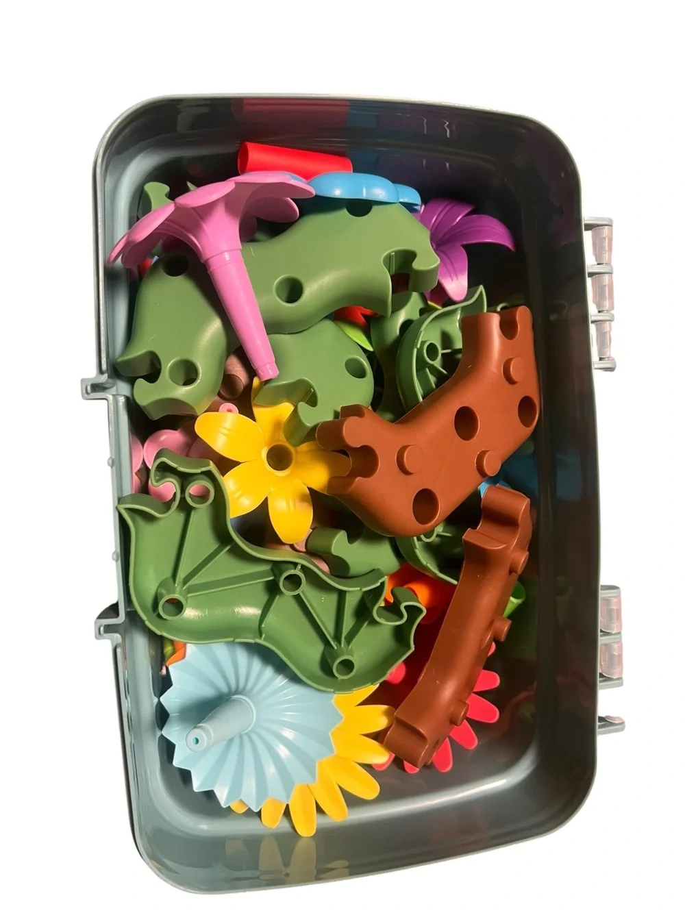 Kids Flower Stem Building Set Creative Connector Toy and Box